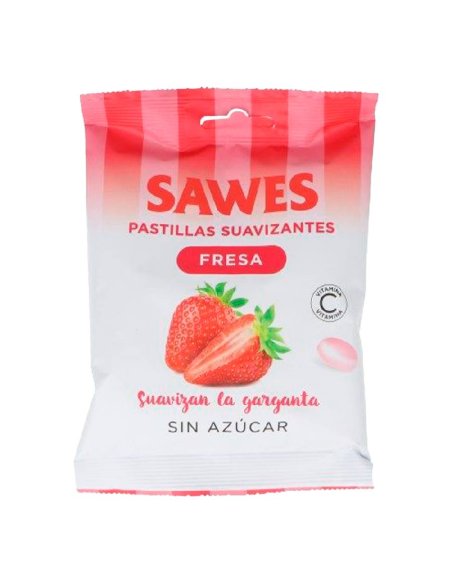 SUAWELL PASTILLAS SUAVIZANTES SIN AZUCAR 1 BOLSA 50 G SABOR FRESA