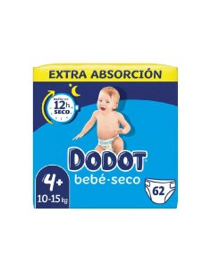 PAÑAL INFANTIL DODOT BEBE SECO EXTRA TALLA 4 9-14 KG 62...
