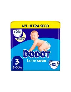 PAÑAL DODOT SECO TALLA 3 62UDS