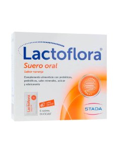 LACTOFLORA SUERO ORAL 6 SOBRES DUOCAM 6,58 G SABOR NARANJA