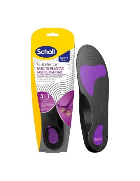 PLANTILLAS FASCITIS PLANTAR SCHOLL IN-BALANCE 2 UNIDADES TALLA M