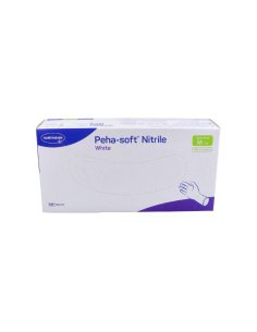 GUANTE PEHA NITRILE WHITE MED 100U